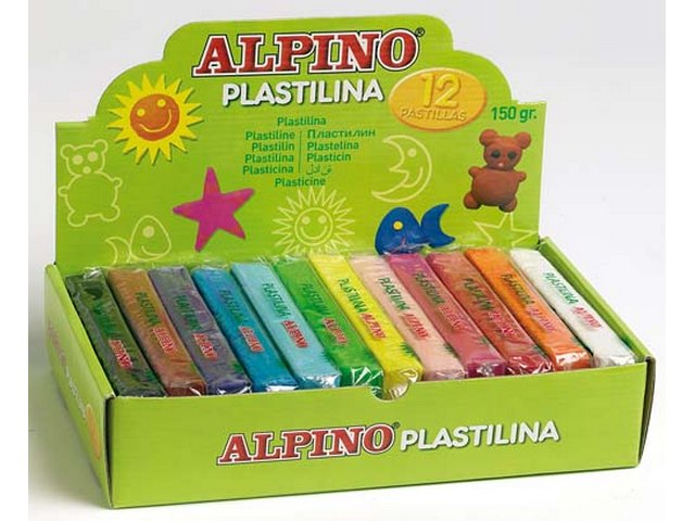 PLASTILINA ALPINO 150 GR. C/12 SURT. DP000918