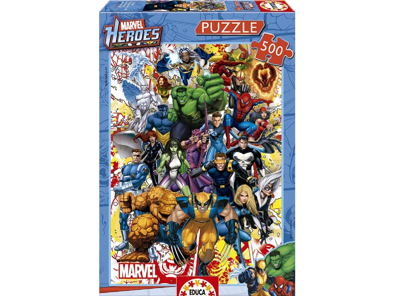 PUZZLE EDUCA  500 PIEZAS 15560 HEROES MARVEL