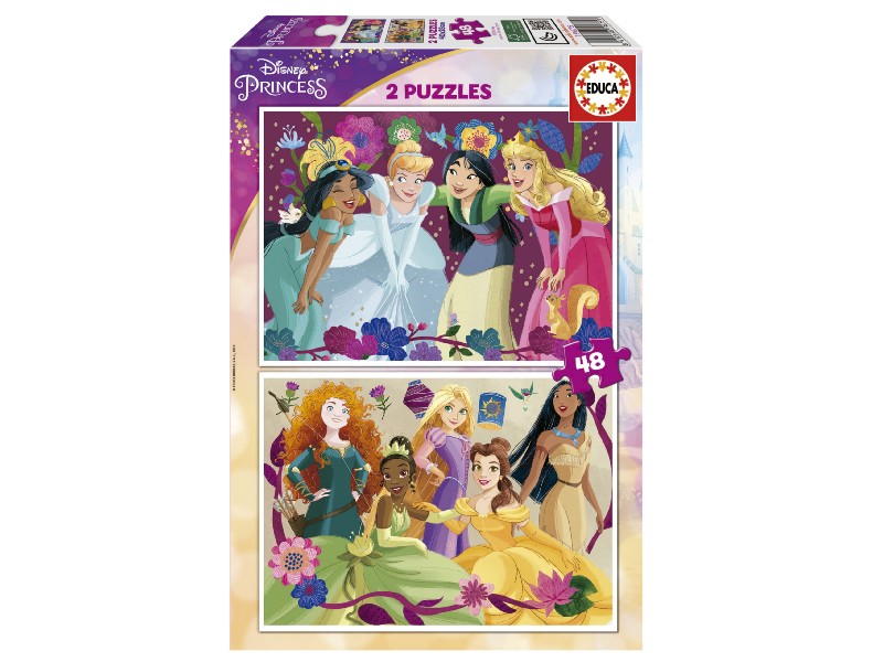 PUZZLE EDUCA   48x2 PIEZAS 19675 PRINCESAS DISNEY