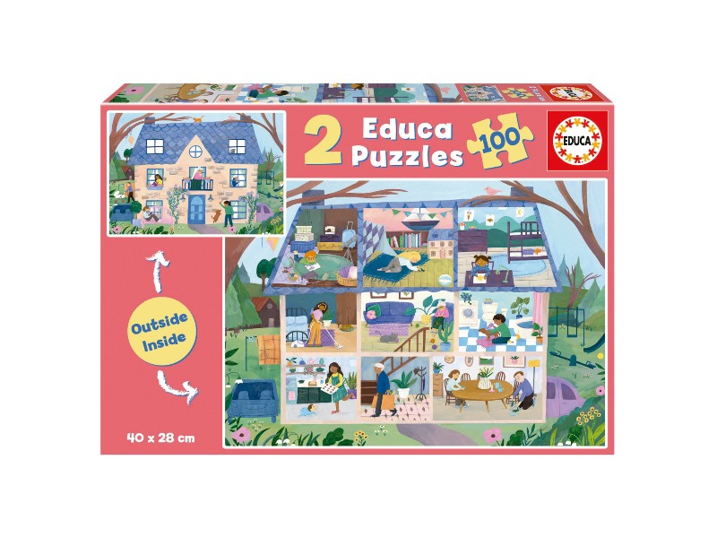 PUZZLE EDUCA  100x2 PIEZAS 19957 CASA INSIDE/OUT