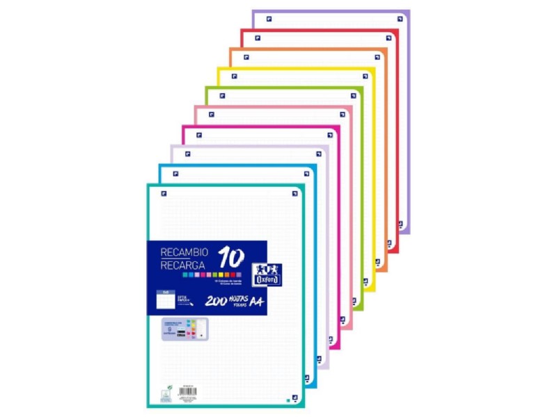 RECAMBIO 200 H. A-4 4/T OXFORD 5x5 10 COLOR 207229