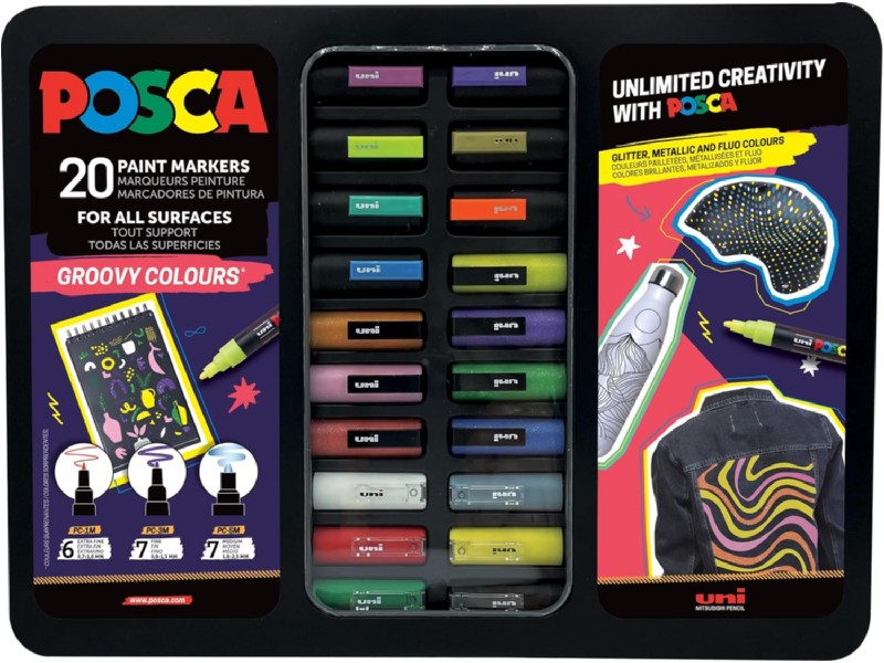 ROTULADOR UNI-BALL POSCA MALETA 20/UNI. 302422188