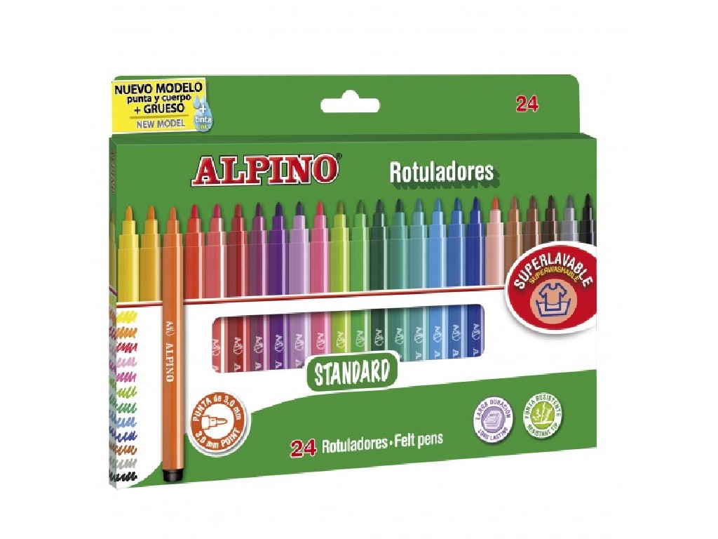 ROTULADOR ALPINO FINO 24 COLORES AR001003