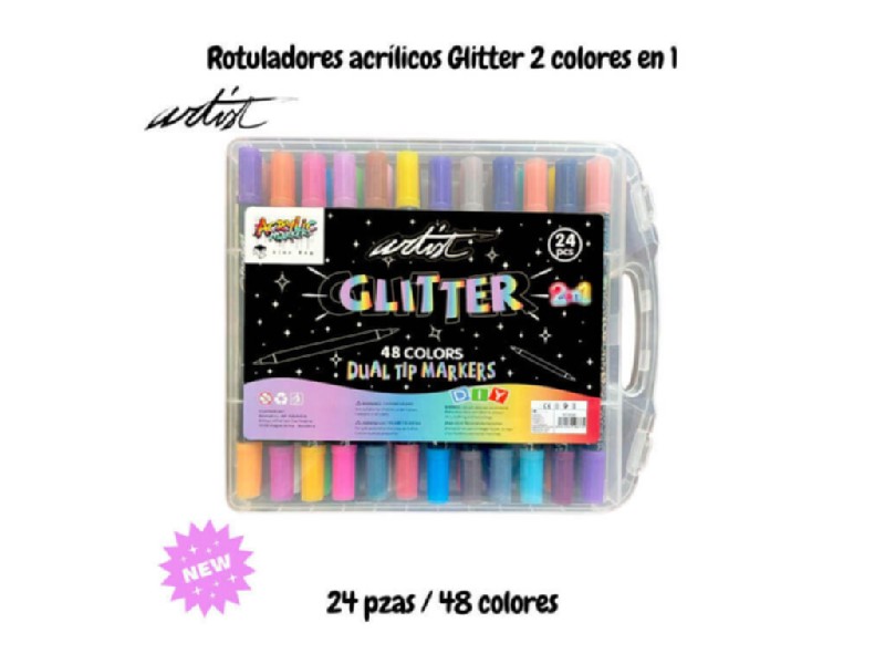 ROTULADOR ARTIST ALEX BOG SET/ 24 GLITTER AB0681