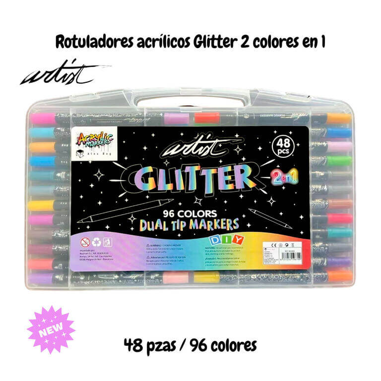 ROTULADOR ARTIST ALEX BOG SET/ 48 GLITTER AB0683