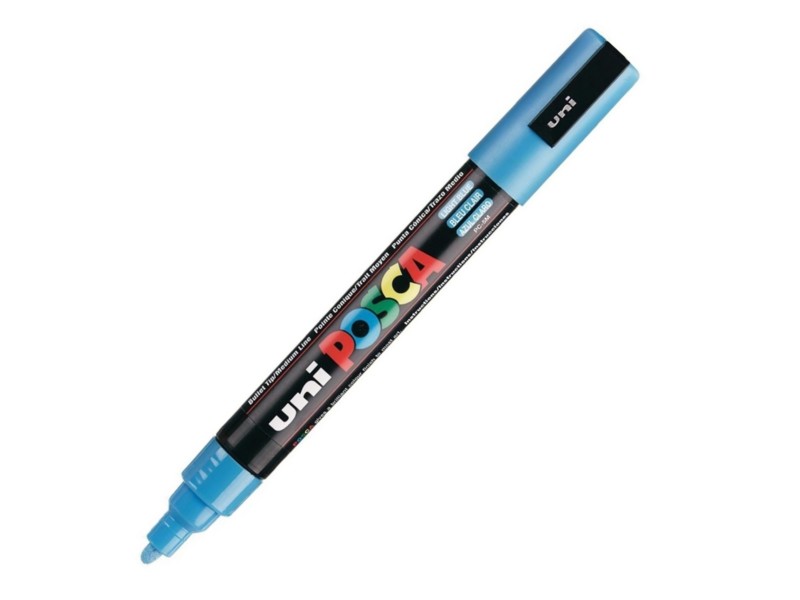 ROTULADOR UNI-BALL POSCA PC5M AZUL CLARO Nº8