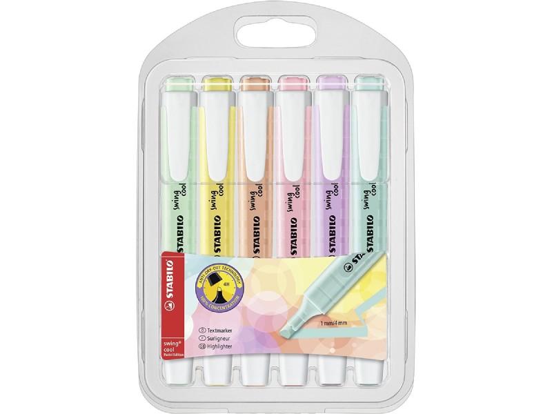 ROTULADOR FLUOR.STABILO SWING COOL EST/ 6 275608