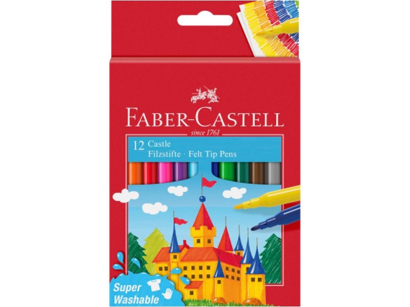 ROTULADOR FABER CASTELL 12 COLORES 554201