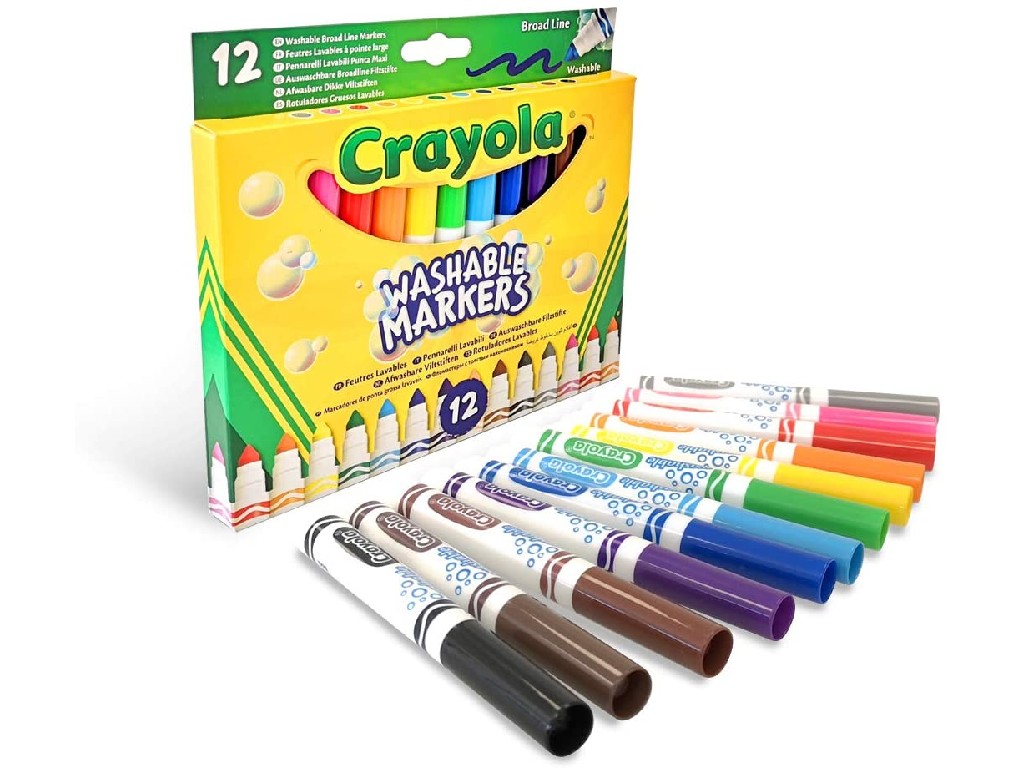ROTULADOR CRAYOLA  12 COLORES MAXI LAVABLE 58-8340