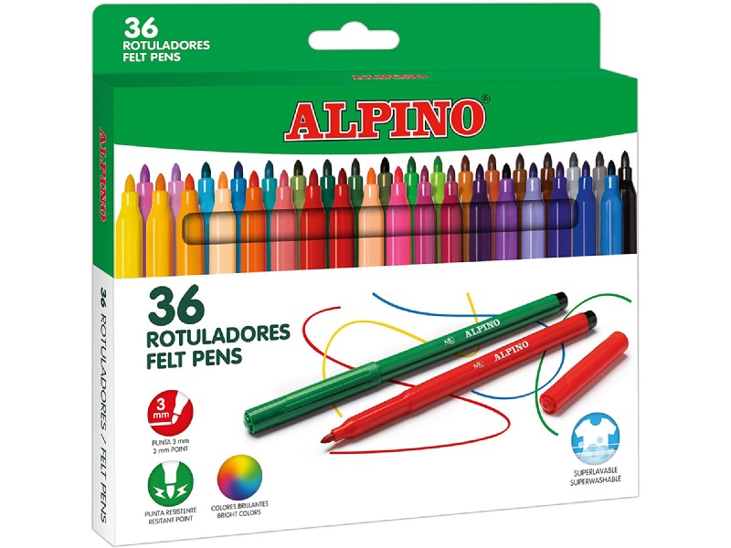 ROTULADOR ALPINO FINO 36 COLORES AR001036N