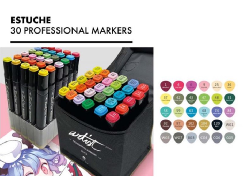 ROTULADOR ARTIST ALEX BOG SET/ 30 COLORES AB0730