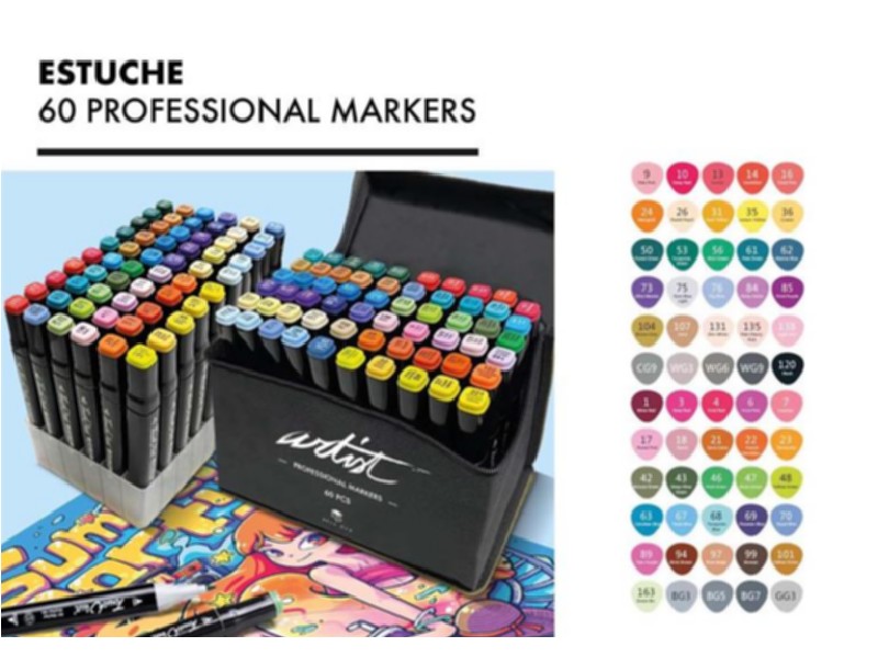 ROTULADOR ARTIST ALEX BOG SET/ 60 COLORES AB0760