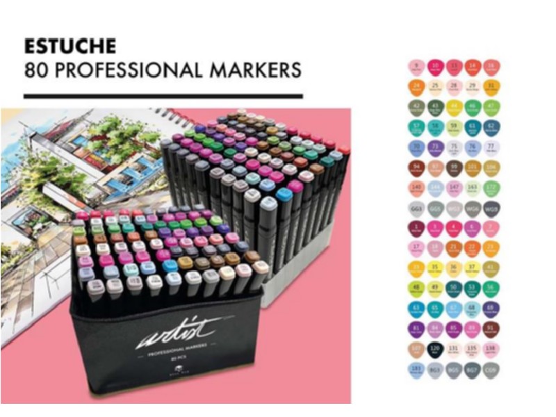 ROTULADOR ARTIST ALEX BOG SET/ 80 COLORES AB0780