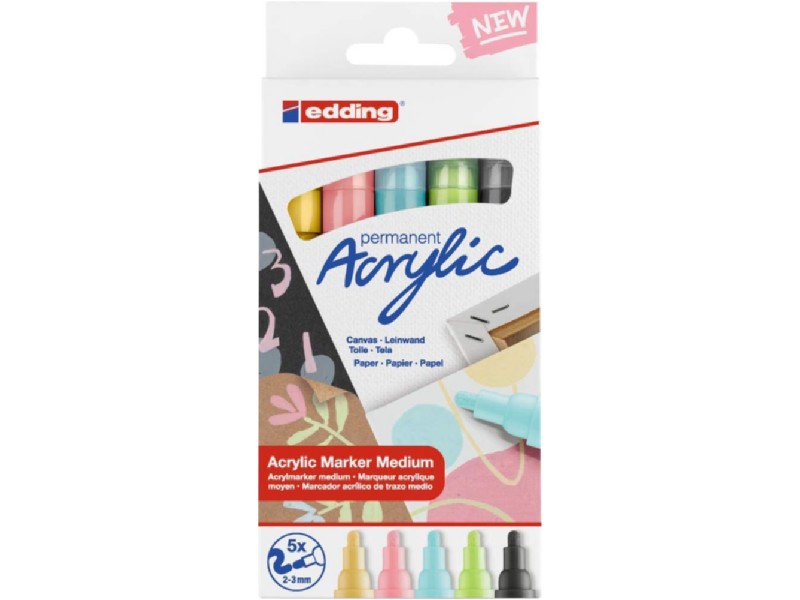 ROTULADOR EDDING Nº 5100-5 PACK/5 PASTEL