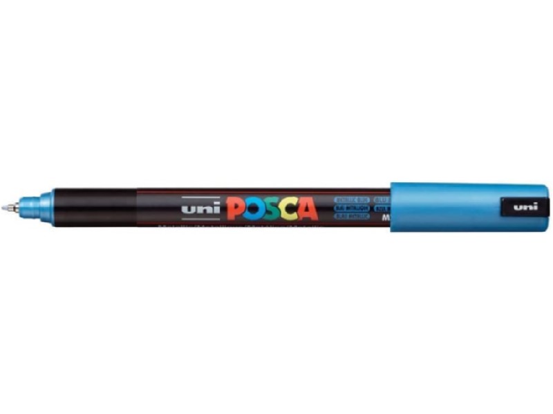 ROTULADOR UNI-BALL POSCA PC1MR AZUL METALICO M33