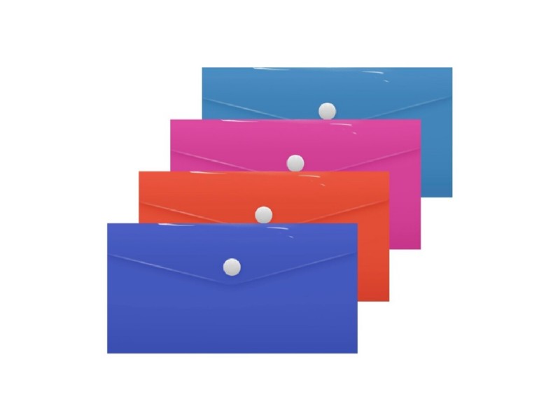 SOBRE PLASTICO RECIBOS BISMARK NEON PACK/50 SURTID