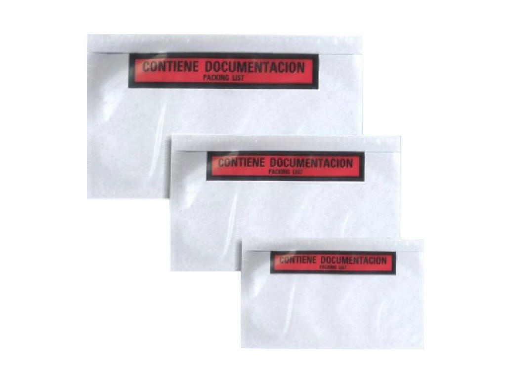 SOBRE PLAST. PACKING-LIST 240x140 C/250 UNIDADES