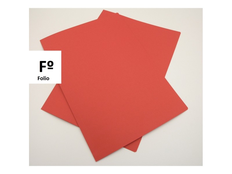 SUBCARPETA COLOR FOLIO ROJO unidad* /