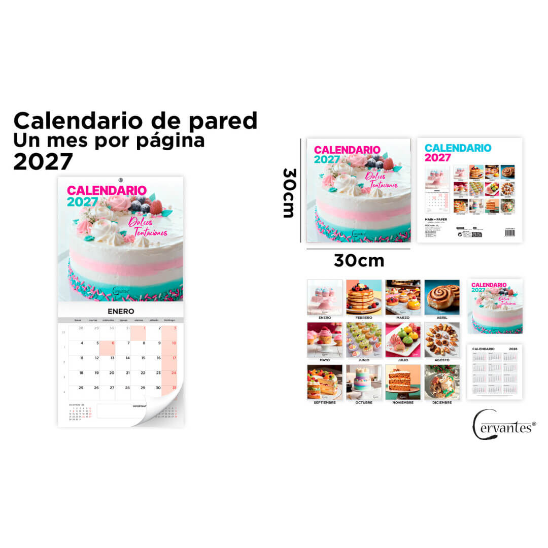 CALENDARIO 2027 PARED MP 30x30 CE27C084