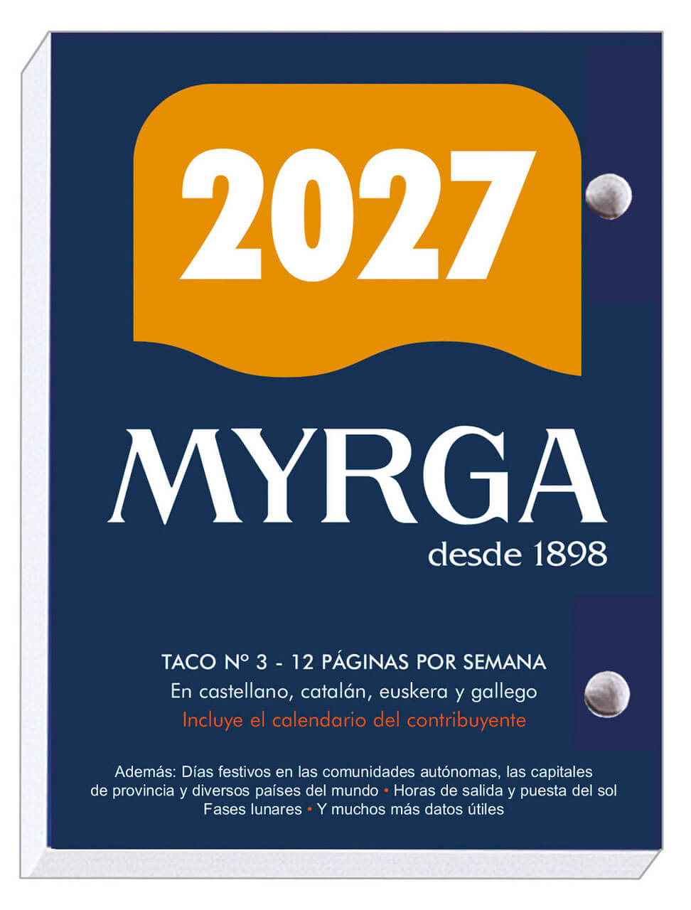 TACO CALENDARIO MYRGA 2027 Nº 3 1103 