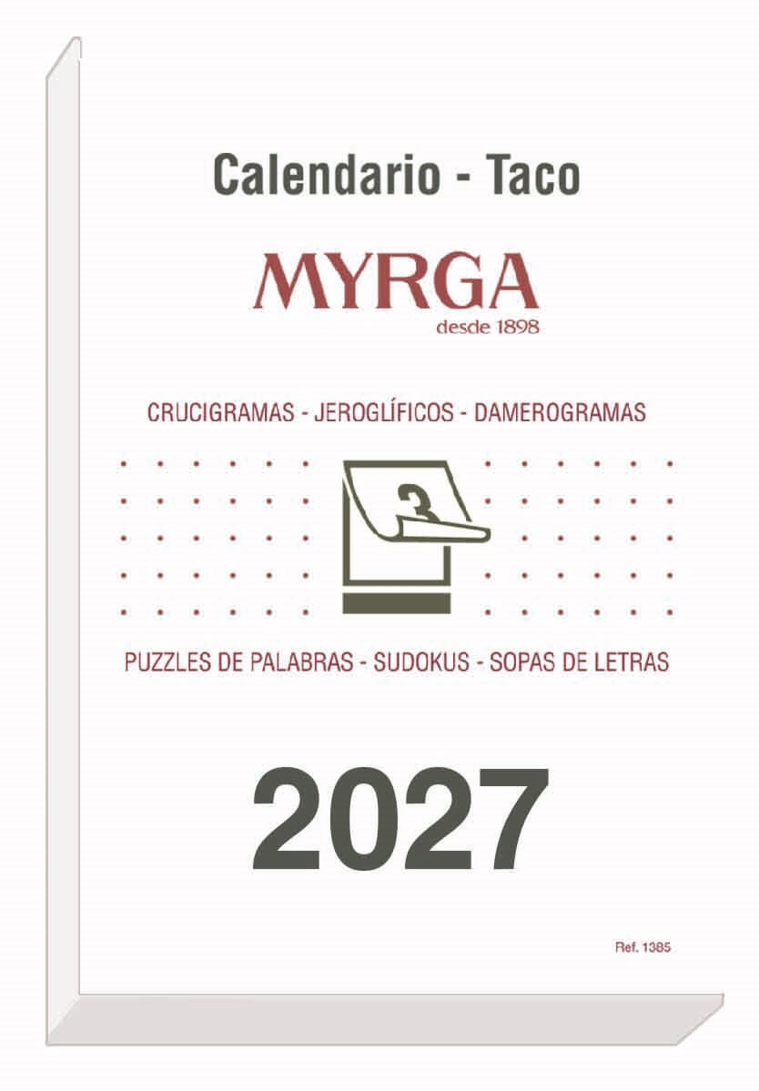 TACO CALENDARIO MYRGA 2027 MURAL 1385 PARED