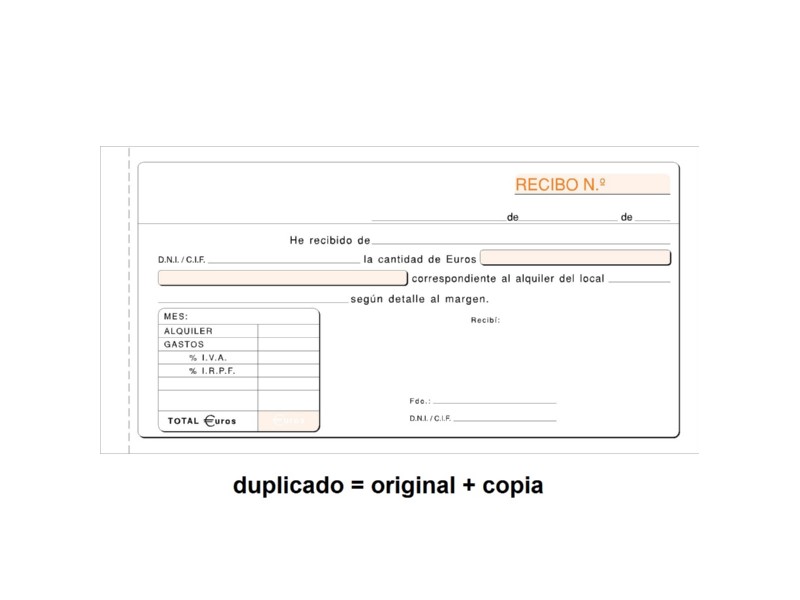 TALONARIO PRAXTON 1/3 Fº ALQUILER DUPLICADO 52075D