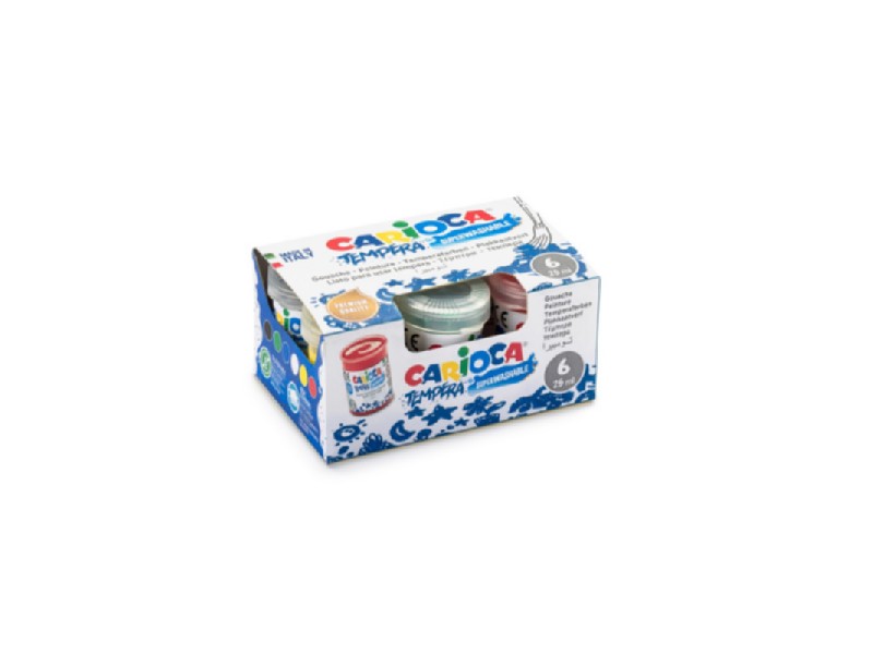 TEMPERA CARIOCA C/6 COLORES 25 ML KO022