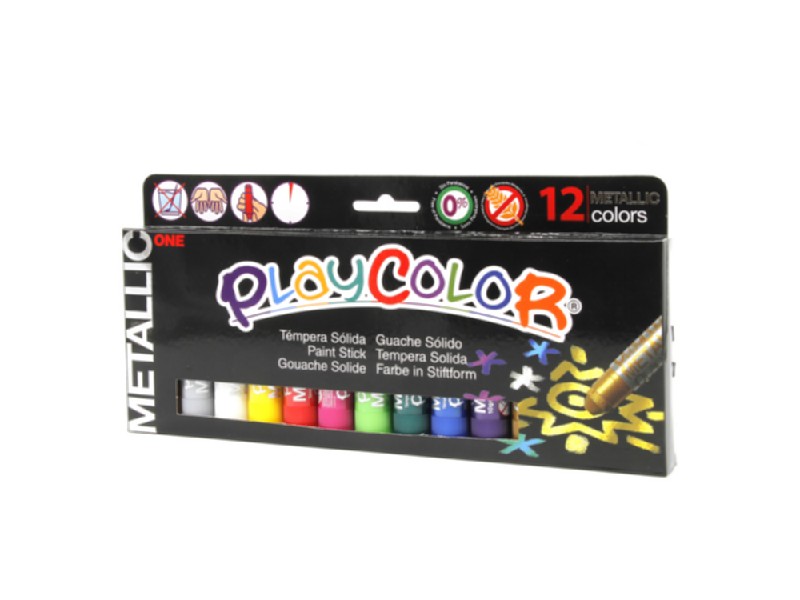 TEMPERA INSTANT PLAYCOLOR METALLIC 12 COLORES