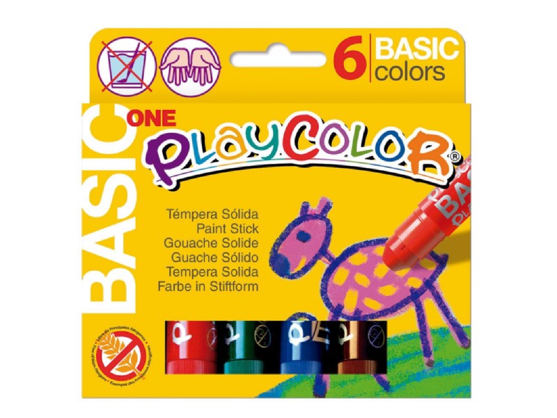 TEMPERA INSTANT PLAYCOLOR ONE BASIC  6 COLORES