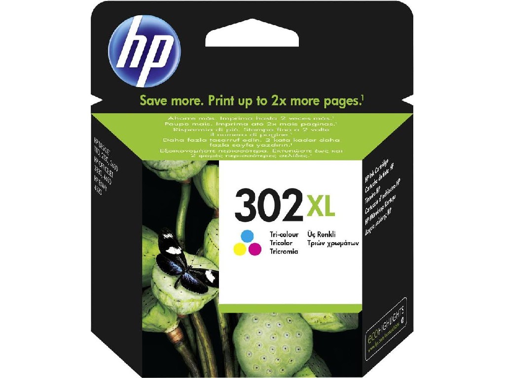 TINTA IMPRE. H.P. F6U67AE = 302XL TRICOLOR