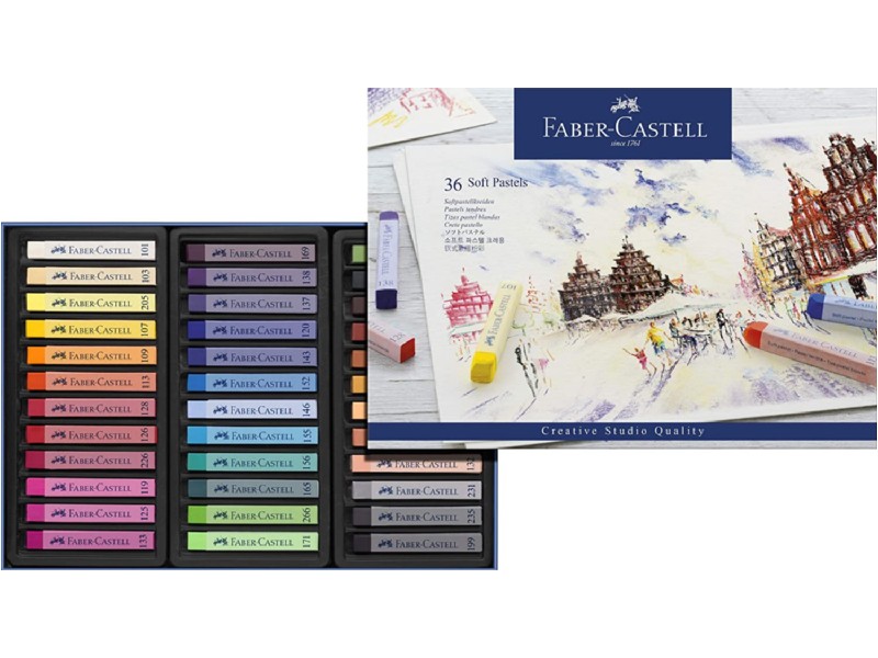 TIZAS FABER PASTEL BLANDAS C/36 COLORES 128336
