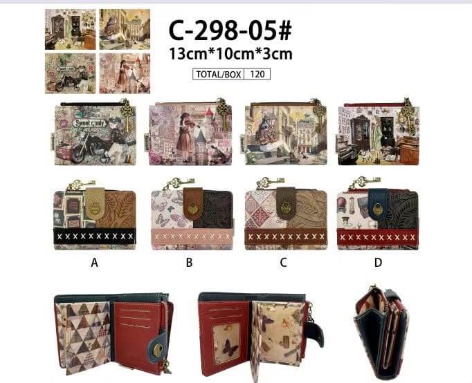 NVA MONEDERO SWEET&CANDY C29805 A-B-C-D 13x10 CM