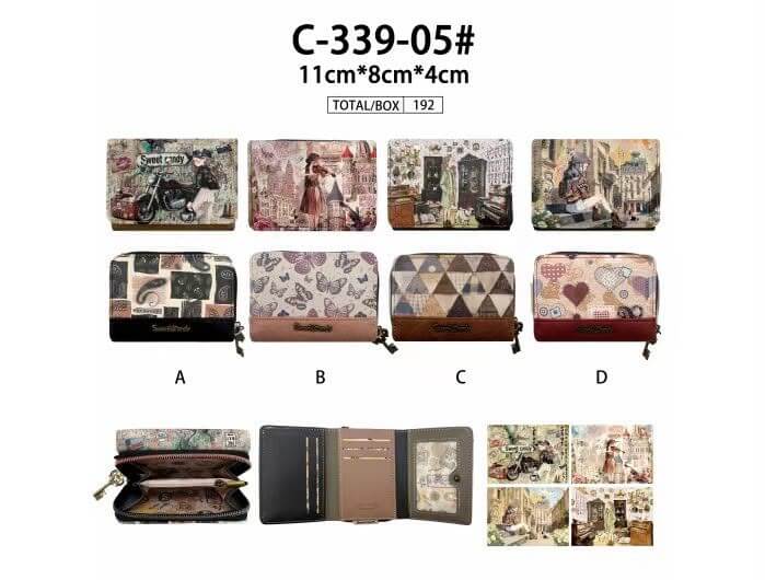 NVA MONEDERO SWEET&CANDY C33905 A-B-C-D 11 x 8 CM 