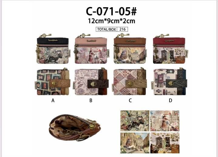 NVA MONEDERO SWEET&CANDY C07105 A-B-C-D 12 x 9 CM