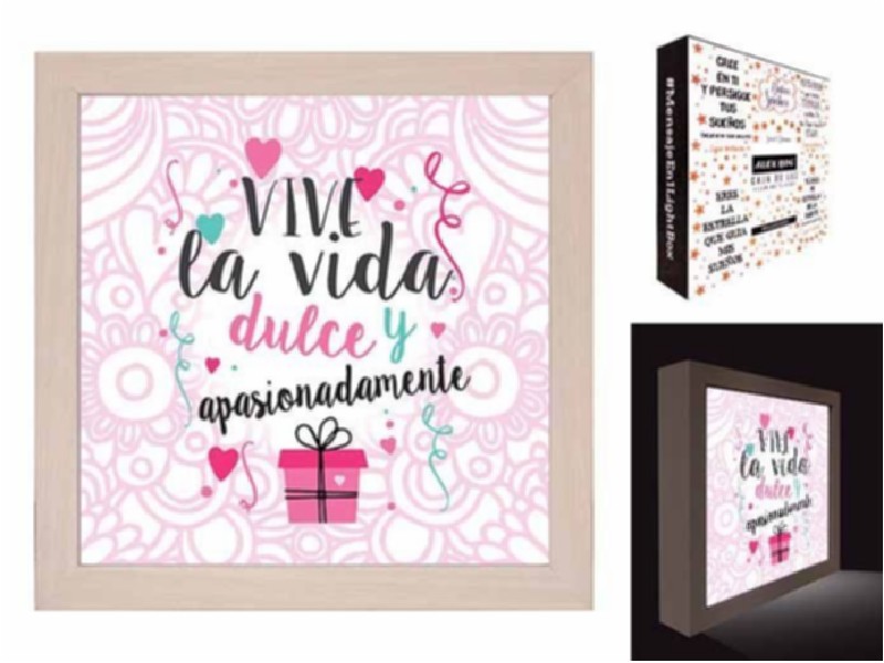 NRO CAJA LUZ VIVE LA VIDA DULCE... AH197