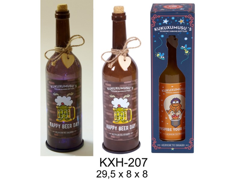 NRO BOTELLA LUZ KUKUXUMUSU KXH207 HAPPY BEER