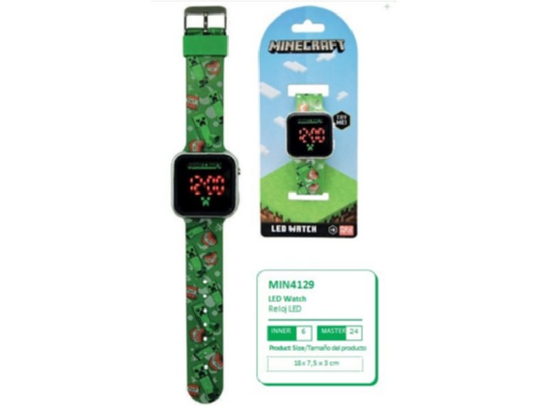 NEUR RELOJ MINECRAFT LED MIN4129