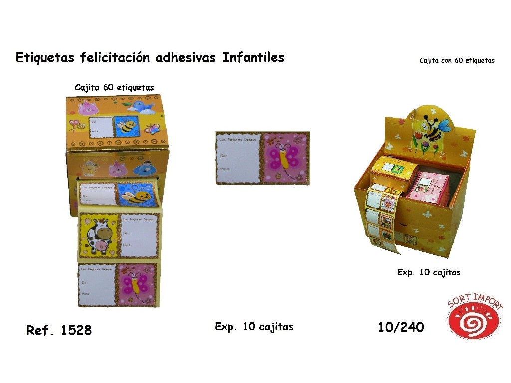 NSOR ETIQUETA FELICITACION INFANTIL 1528 C/60