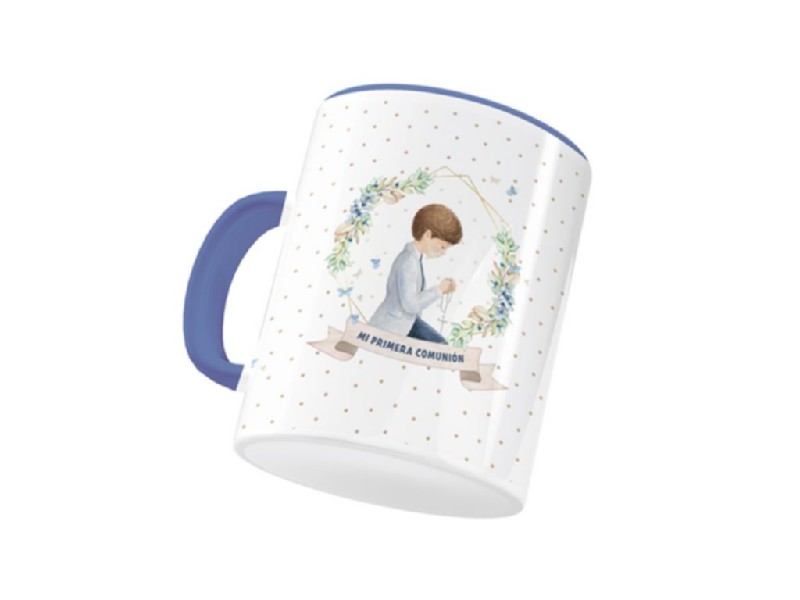 TAZA COMUNION ARGUVAL 48695 CERAMICA ORLA NIÑO 